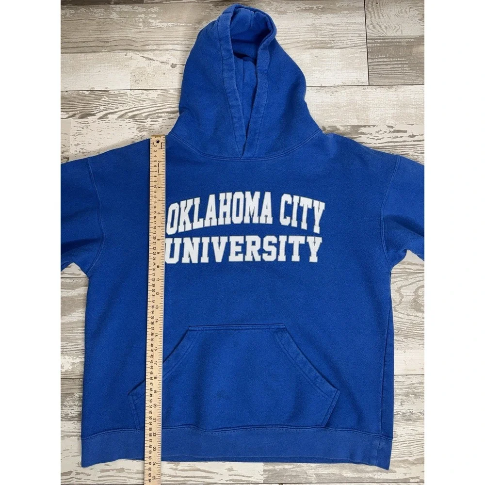 Oklahoma City University Hoodie Sweatshirt Blue Size Large On Mission Pullover - Picture 9 of 11